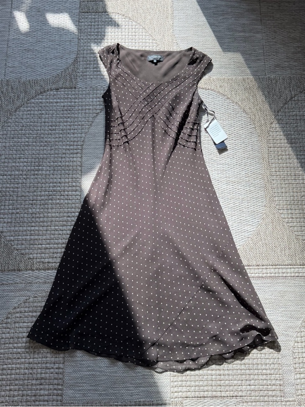 Jones NY Silk Polka Dot Dress